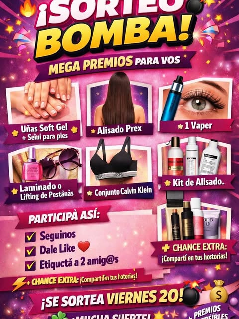 Imagen de 🎉 ¡SORTEO BOMBA! 🎉
Se viene este MEGA sorteo con prem