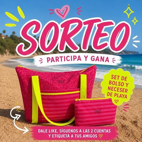 Imagen de SORTEO✨ Bolso playa+neceser a juego!!!
Solo tienes que seg