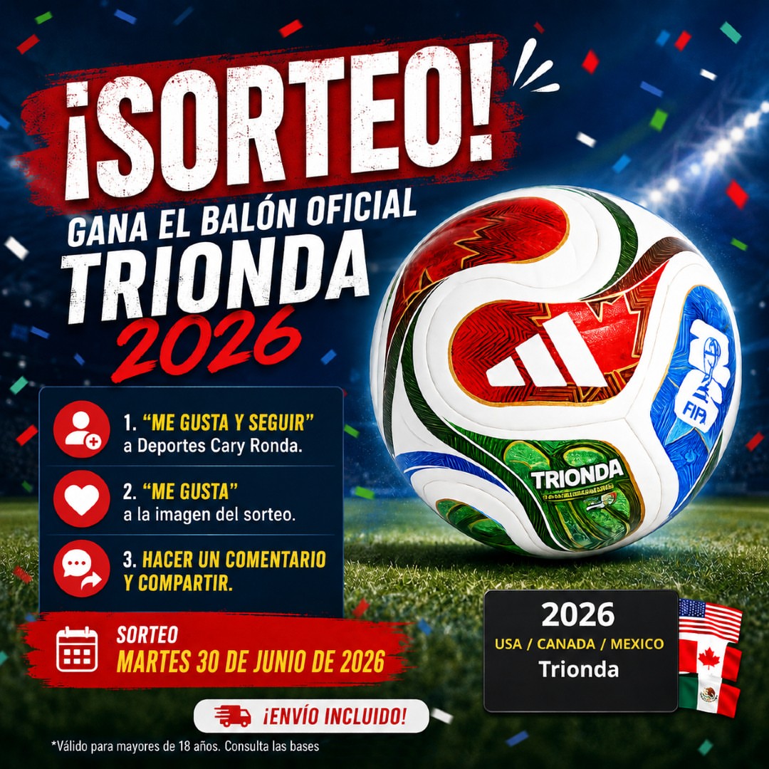 Imagen de ⚽ ¡SORTEO ESPECIAL MUNDIAL 2026! ⚽
En Deportes Cary cel
