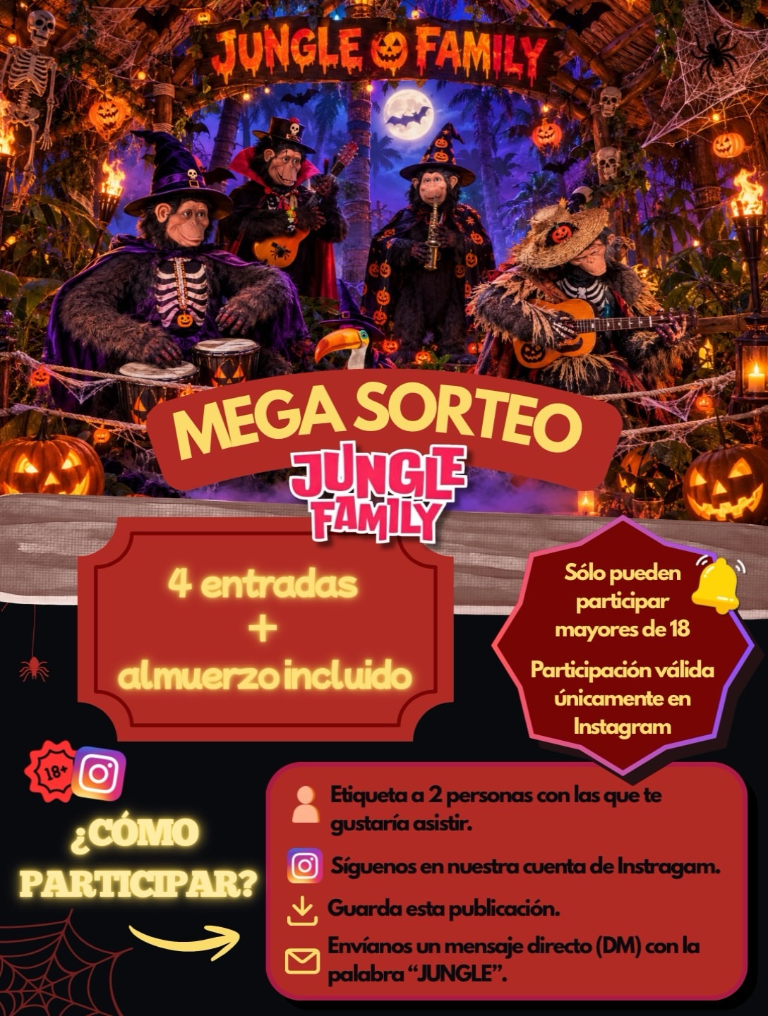 Imagen de 🎃🌴🐒 ¡MEGA SORTEO JUNGLE FAMILY! 🐒🌴🎃

¿Te