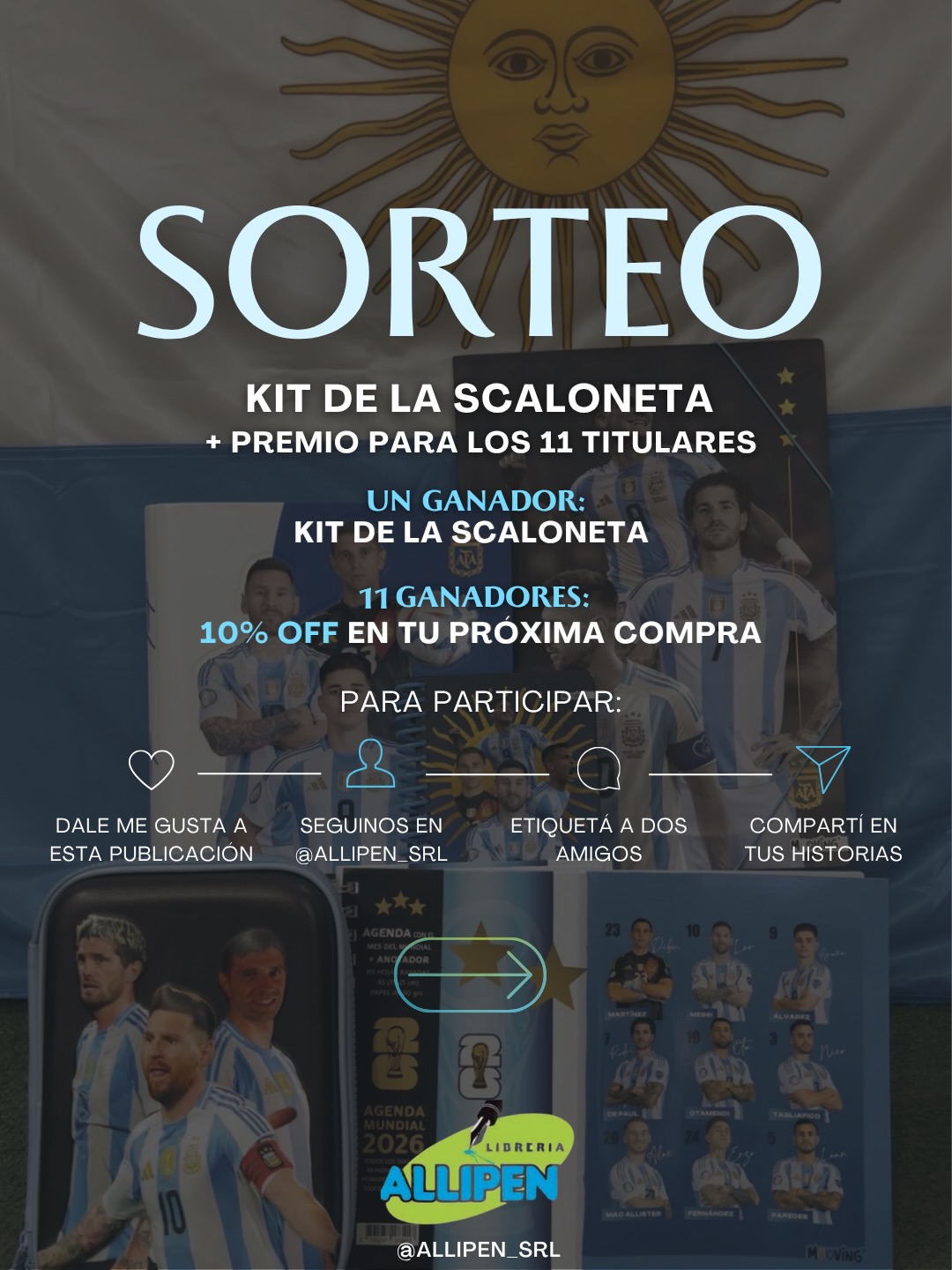 Imagen de 🇦🇷MEGA SORTEO🇦🇷 
Se acerca el mundial y este kit