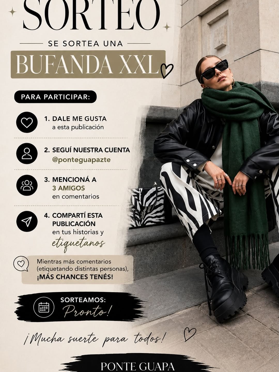 Imagen de 🎉✨ ¡SORTEO ESPECIAL! ✨🎉

Se sortea una
🧣 BUFAN
