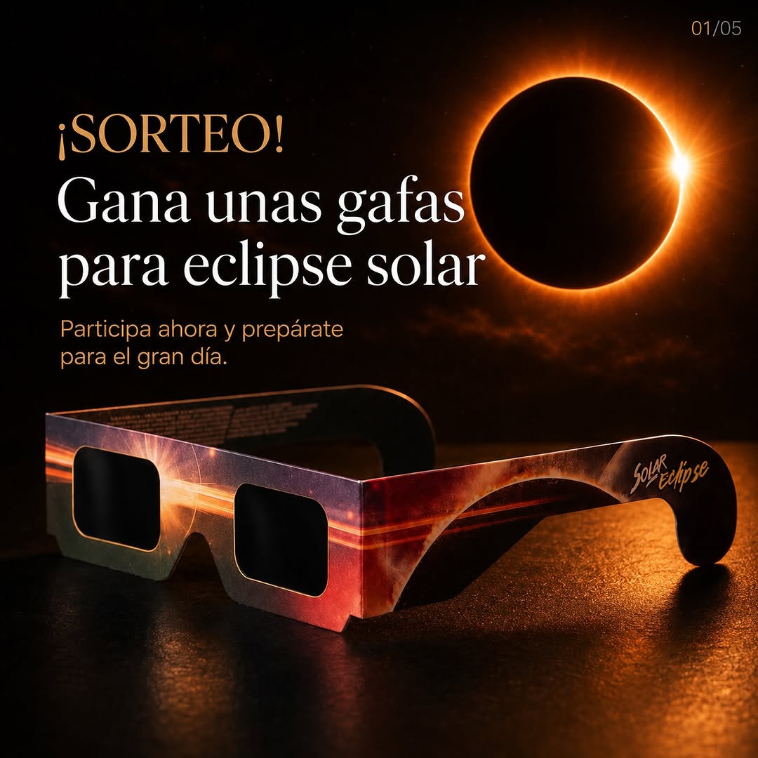 Imagen de 🌒 ¡SORTEO DE GAFAS PARA ECLIPSE SOLAR! 🌒

Prepárate 