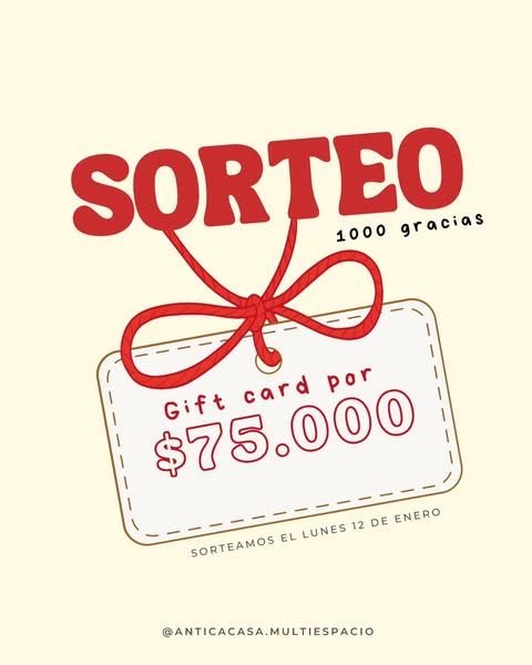 Imagen de SORTEAMOS una gift card de $75.000 📣❤️🫶🏼
Para d