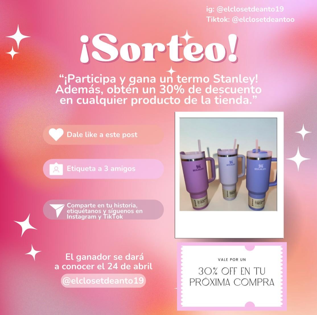 Imagen de ✨ ¡SORTEO! ✨
Participa y gana un termo Stanley 🤩
Ade