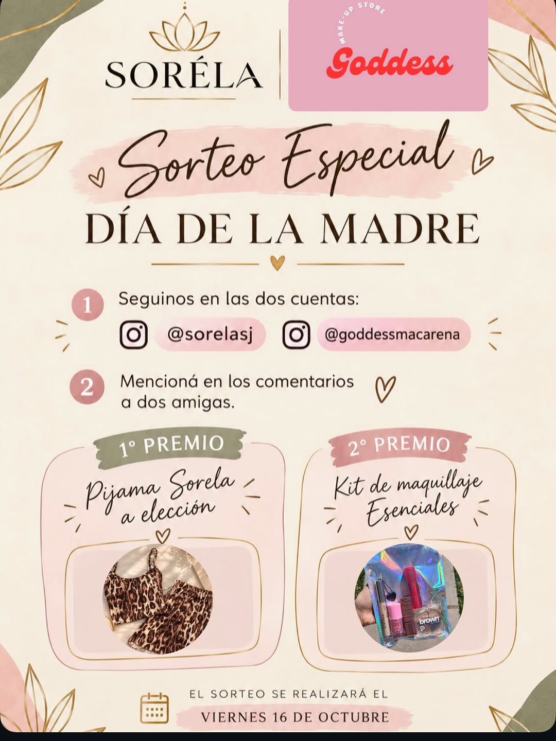 Imagen de Se vieneeee Sorteooo 🤎 

🌸 Día de la MADRE 🌸 

Dos