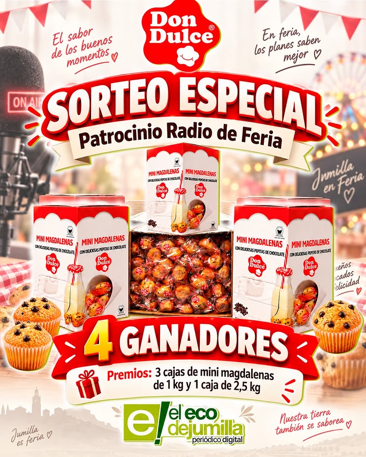 Imagen de 🍰 ¡SORTEO ESPECIAL DON DULCE! 🍰

🎙️ Con motivo d