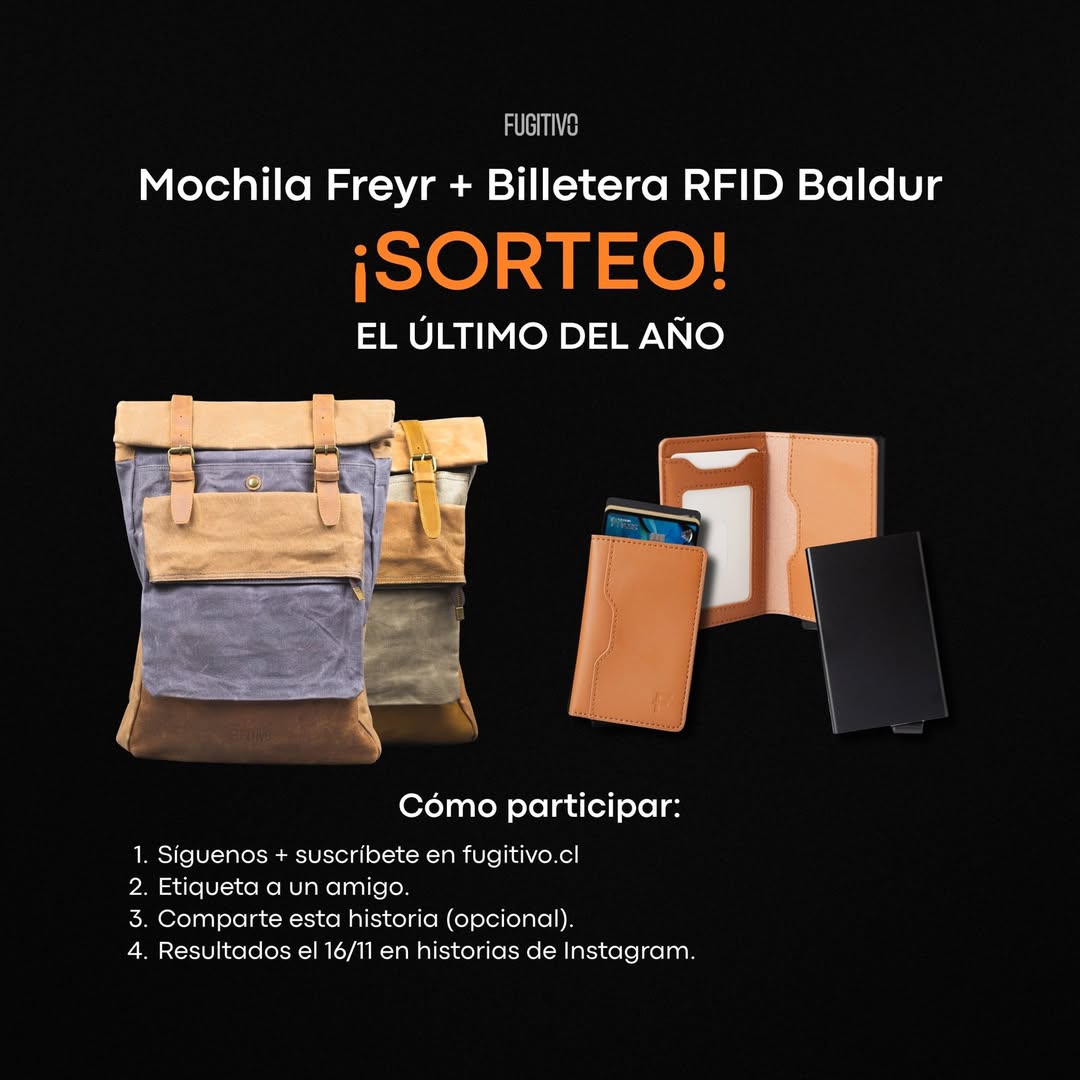 Imagen de ¡SORTEO final del año! 🎉 Gana Mochila Freyr + Billetera