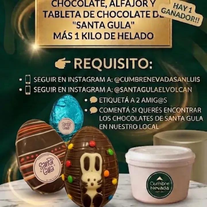 Imagen de ✨🍦 🐰 ¡SORTEO DE PASCUAS! 🐰🍦✨

¡En Cumbre N