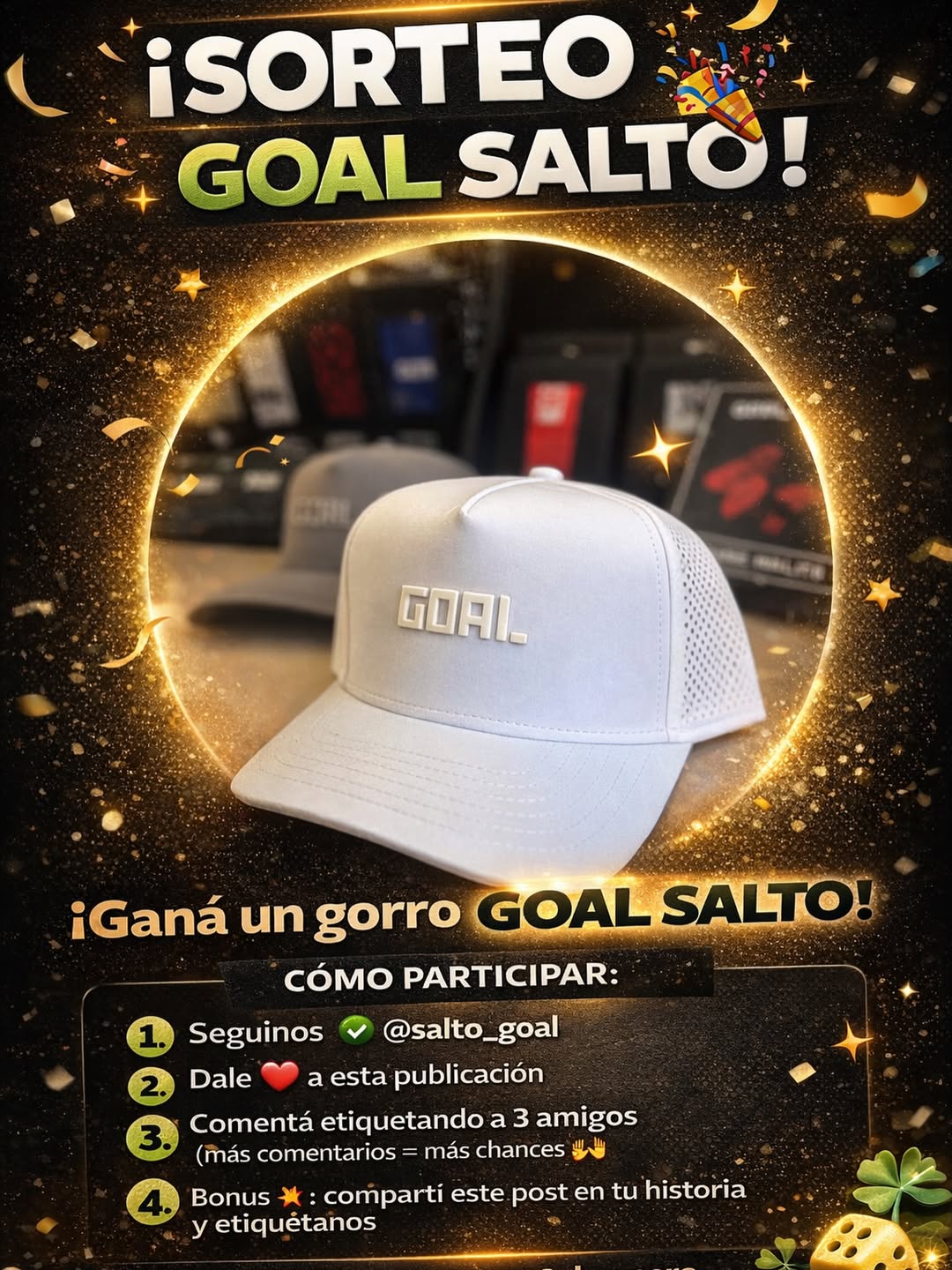 Imagen de 🎉 SORTEO GOAL SALTO 🎉
🧢✨ ¡Nos ponemos la gorra y