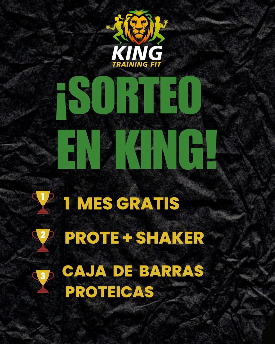 Imagen de 🔥SORTEO EN KING🔥

🏆 1° premio: 1 MES GRATIS
🥈 2