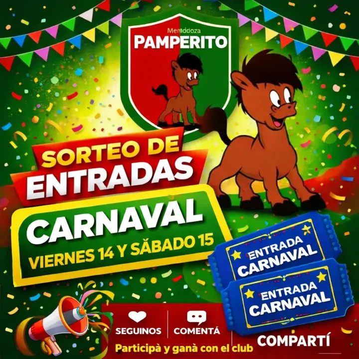 Imagen de 🎉✨ SORTEO CARNAVAL – CLUB PAMPERITO ✨🎉

🎟️ 