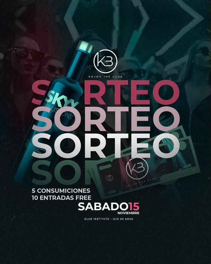 Imagen de SORTEO⚡️
🔟ENTRADAS Y 5️⃣CONSUMICIONES 🍹🎟️