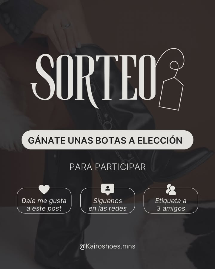 Imagen de HAY SORTEOO!!! SE SORTEARÁ EL 24/04
Participa por unas bota