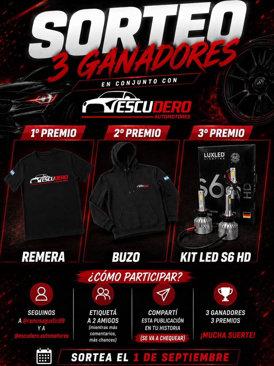 Imagen de 🎉 ¡SORTEO DE LOCOS! 🚗🔥
En conjunto con Escudero Au
