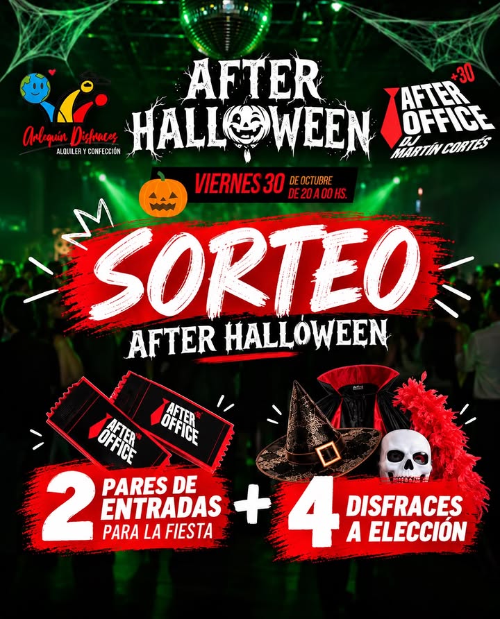 Imagen de ¿Ya tenés con quién ir al AFTER HALLOWEEN? 👻🕸️ ¡