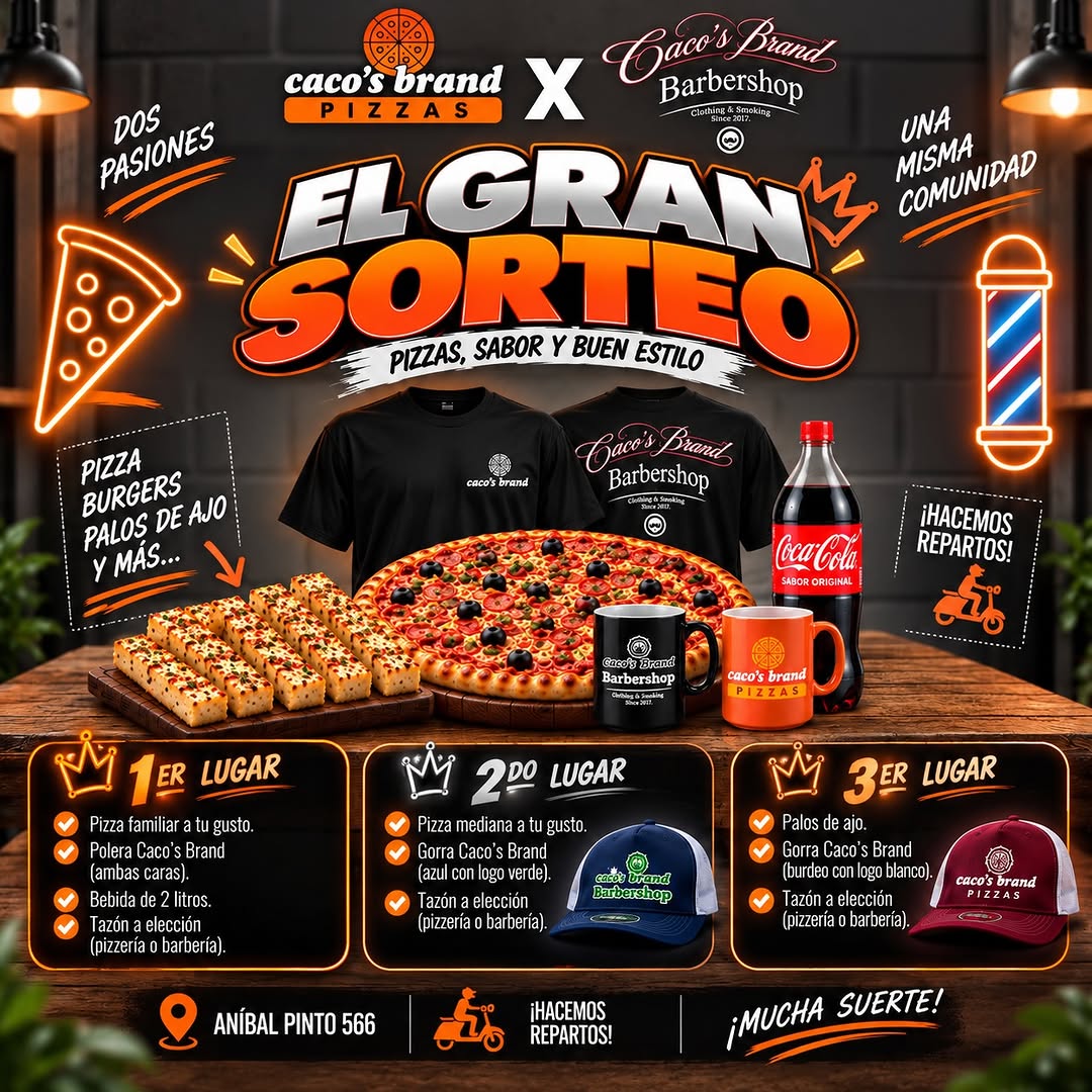 Imagen de 🔥🍕 ¡EL GRAN SORTEO DE CACOS BRAND! 🍕🔥

Porque n