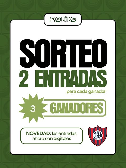 Imagen de 🔴⚪ ¡SORTEAMOS ENTRADAS PARA VER A SAN LORENZO! ⚪🔴