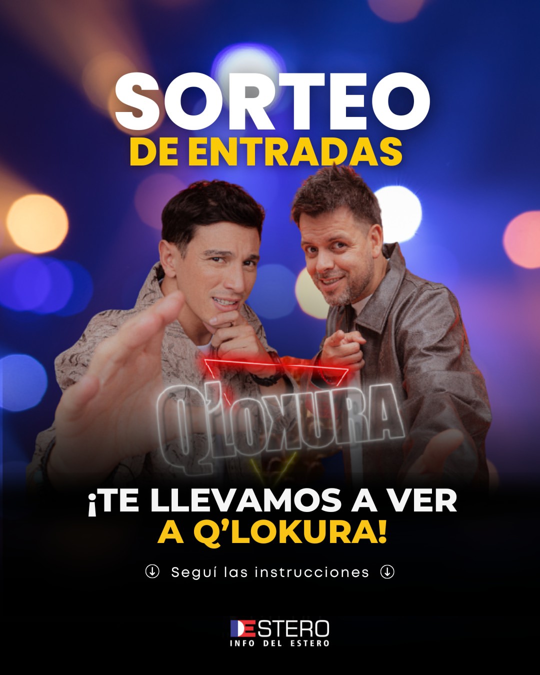 Imagen de 🤩 #SORTEO: ¡TE LLEVAMOS A VER A Q'LOKURA 💃🎶

👇