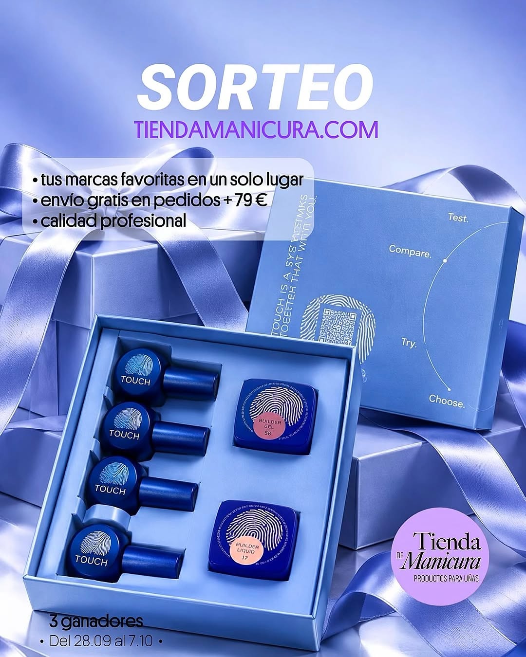 Imagen de 💙 ¡SORTEO de Tienda Manicura! 💙

Hemos preparado 3 pa
