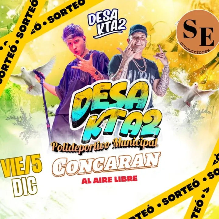 Imagen de ⚠️ SORTEO DE 5 ENTRADAS ⚠️

🔥 DESAKTA2 CON UN BAI