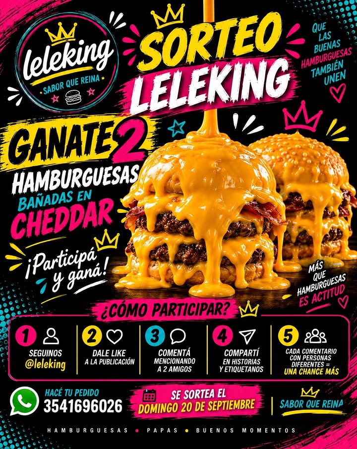 Imagen de 🔥 SORTEO LELEKING 🔥
¿Sos fanático del cheddar? Enton