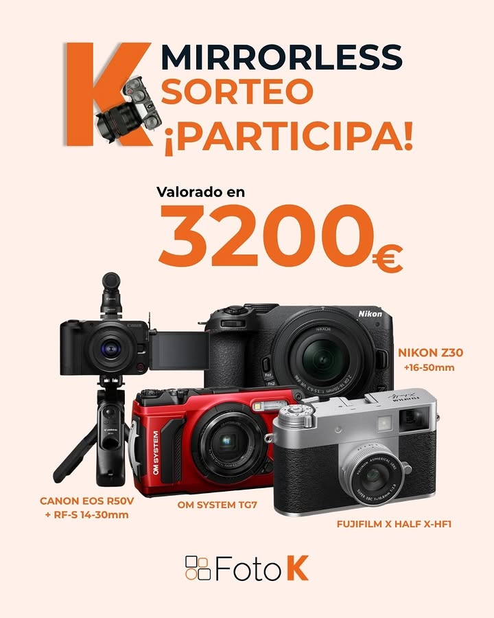 Imagen de 💥 ¡SORTEAMOS 4 CÁMARAS para celebrar la #MirrorlessWeek
