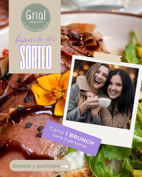 Imagen de ✨ SORTEO BRUNCH ✨
¡Regalamos un Brunch para 2 personas 