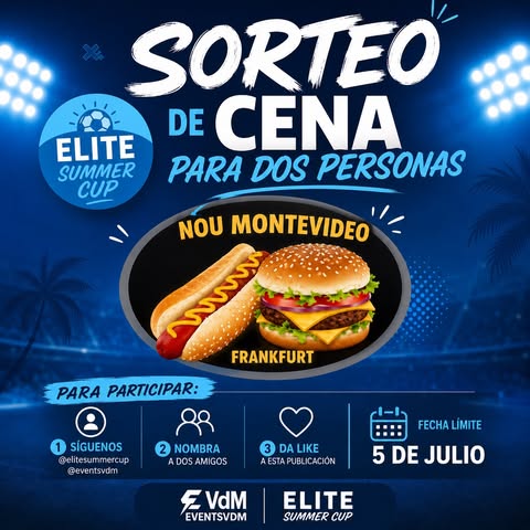Imagen de 🎉🍔 ¡SORTEO DE UNA CENA PARA DOS PERSONAS! 🌭🎉

E