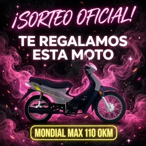 Imagen de 🔥 SORTEO MOTO 0KM 🔥
Te regalamos una Mondial MAX 110 0