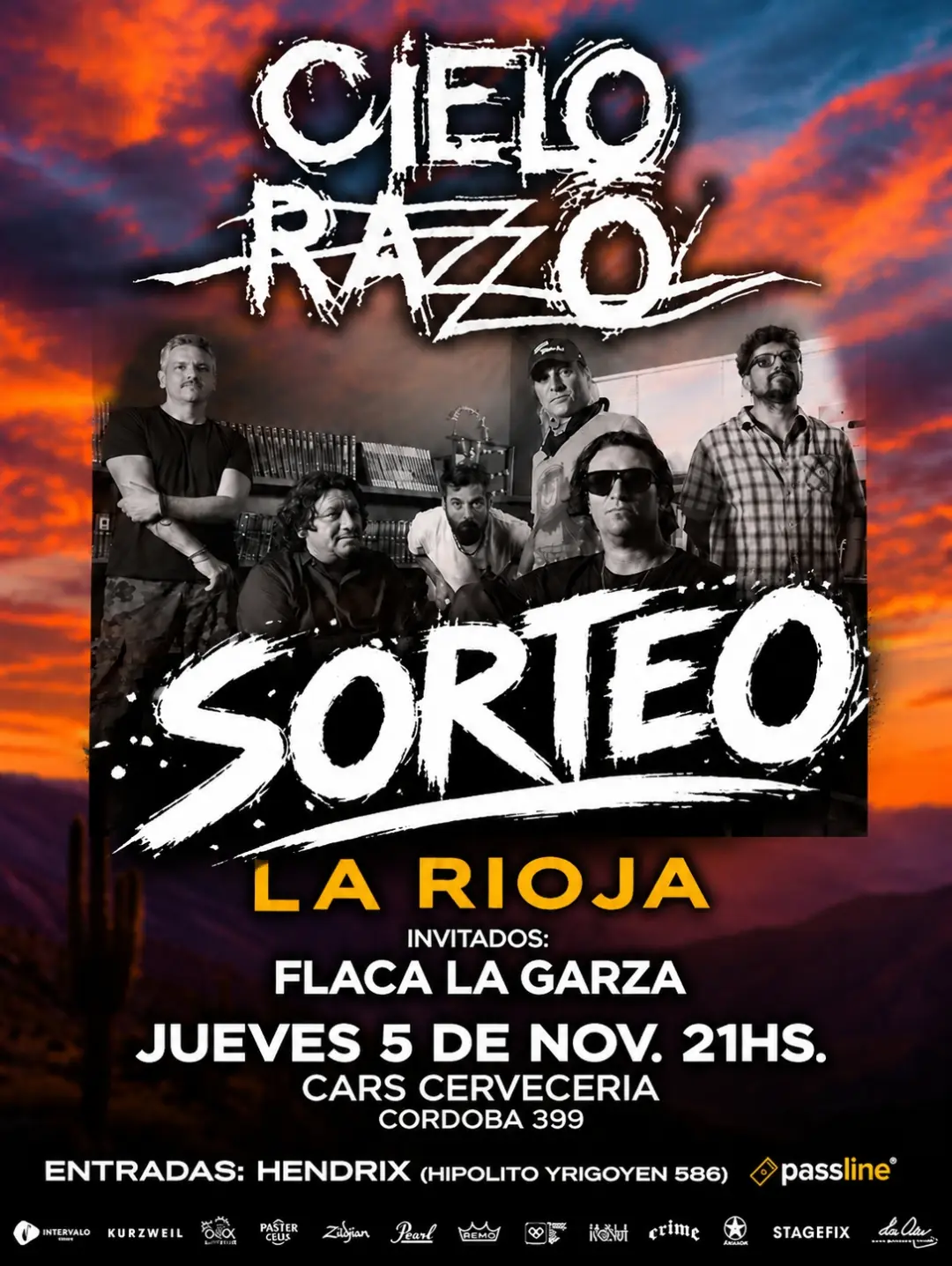 Imagen de 💥🎸 ¡SORTEO! CIELO RAZZO EN LA RIOJA 🎸💥

🎟️
