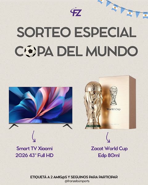 Imagen de ⚽ SORTEO ESPECIAL COPA DEL MUNDO ⚽
Esta vez toca un sort
