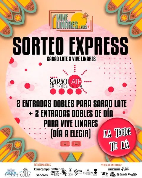 Imagen de 🎉 SORTEO EXPRESS — SARAO LATE x Vive Linares 🎶

La t