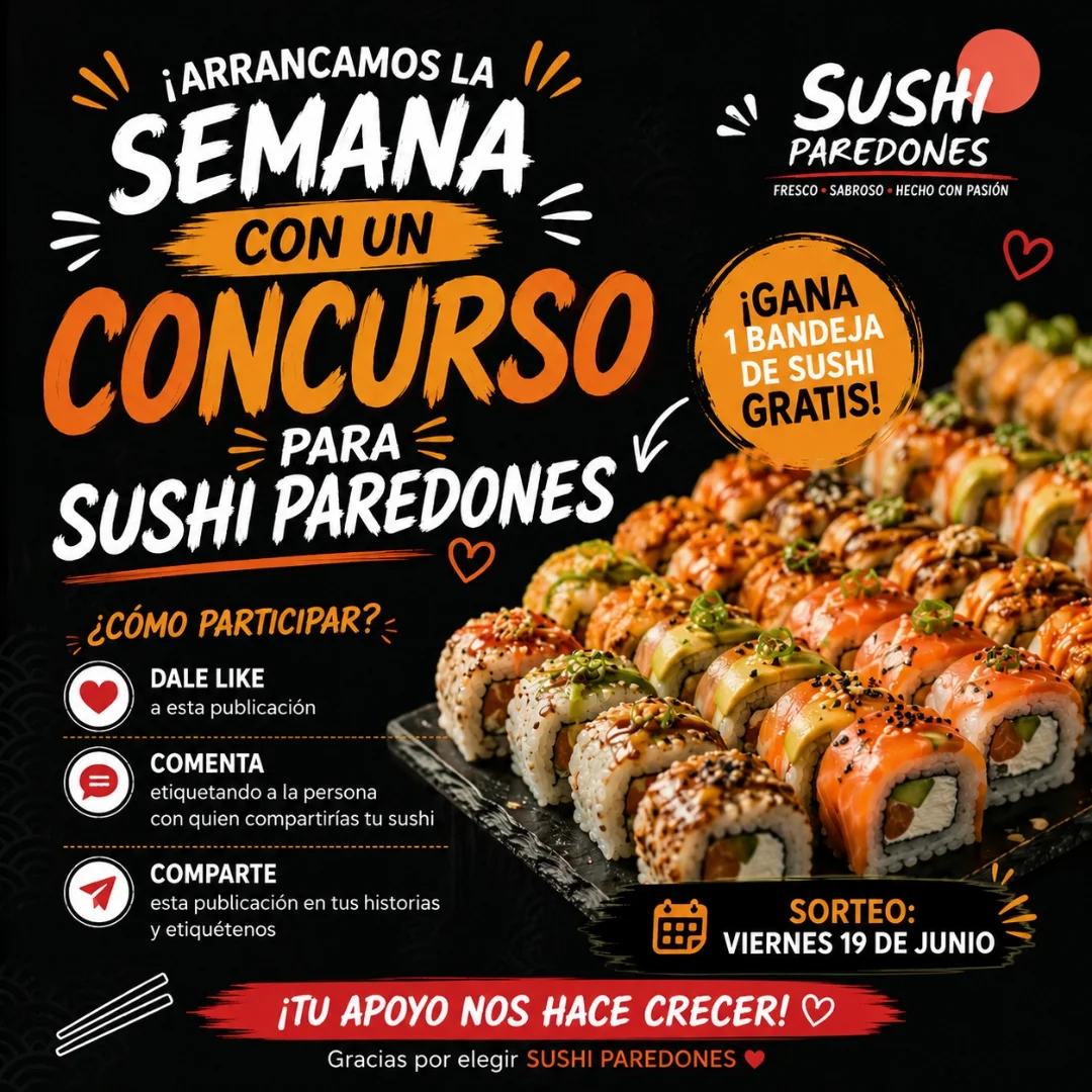 Imagen de 🎉🍣 ¡ARRANCAMOS LA SEMANA CON UN SÚPER CONCURSO EN SU