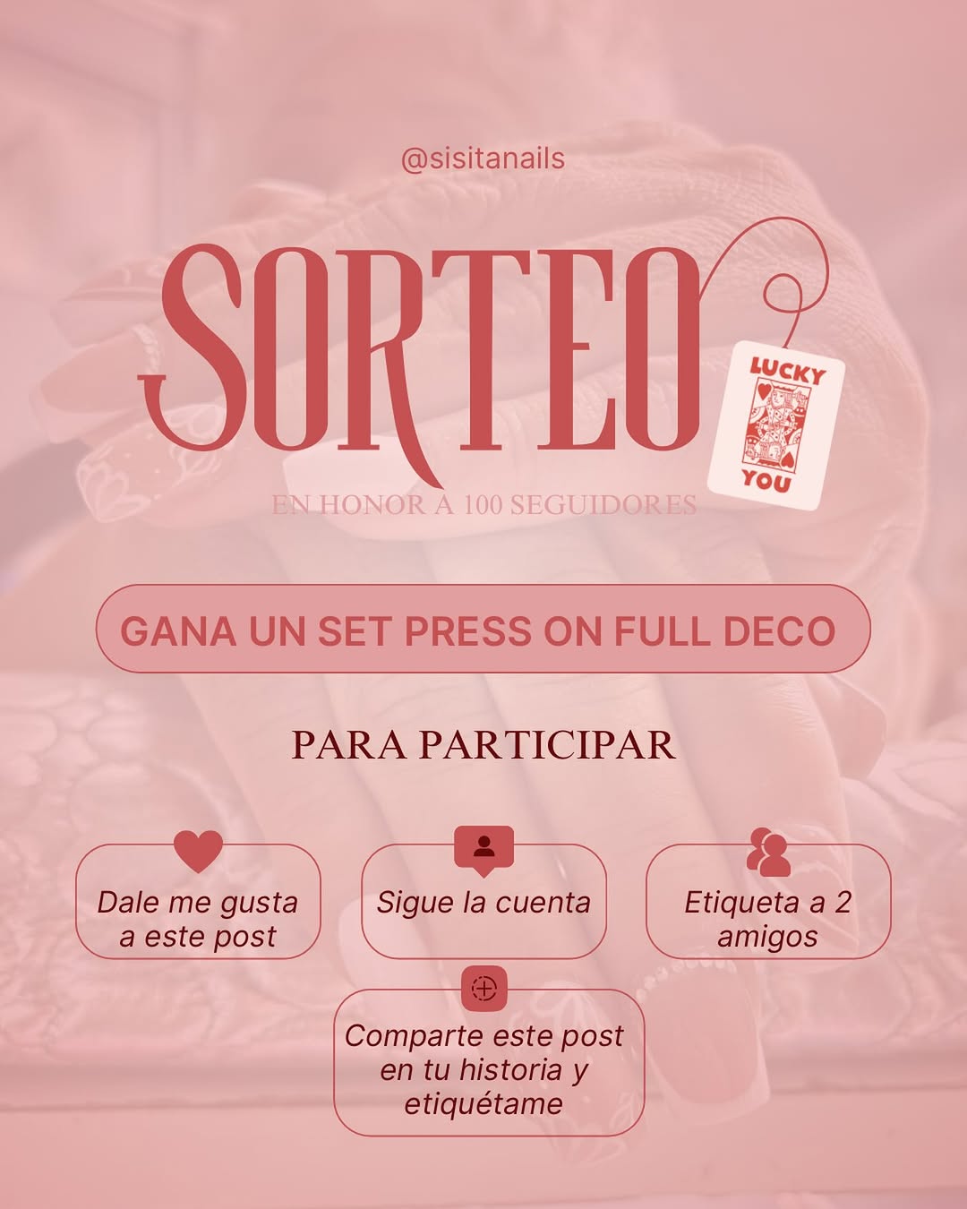 Imagen de SORTEO EN HONOR A 100 SEGUIDORES 𐔌՞ ܸ.ˬ.ܸ՞𐦯 🩰
