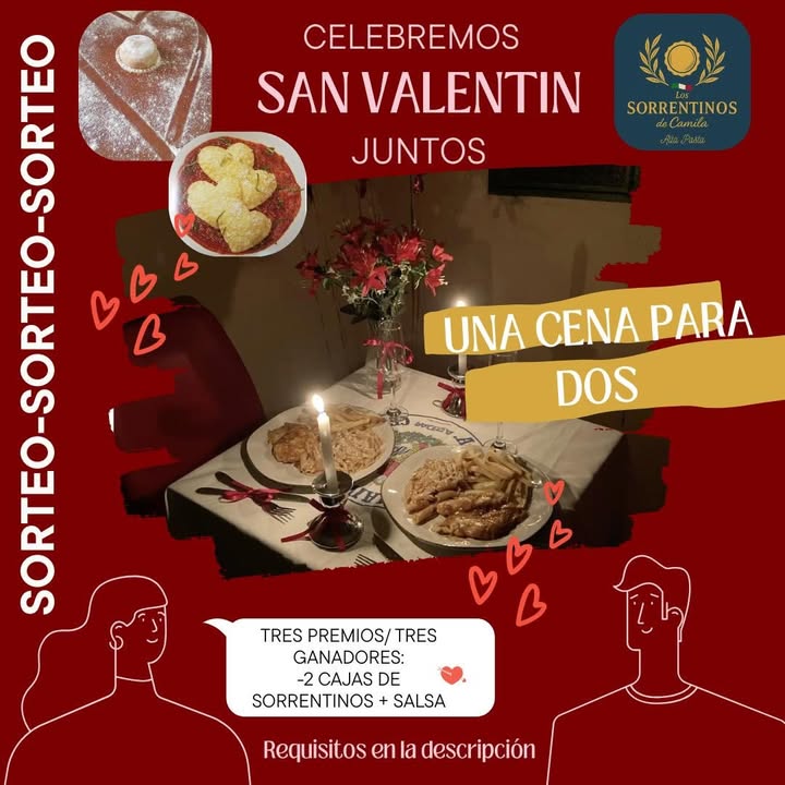 Imagen de SORTEO SAN VALENTIN❤️🥰

💥 Participa y gana:

🍝 