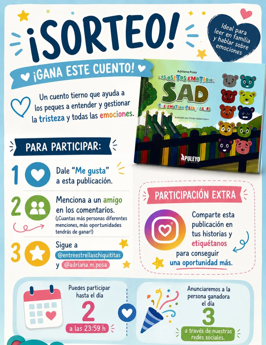 Imagen de 🎉🐻 ¡SORTEO! 🐻🎉

Hoy queremos regalar un ejempla