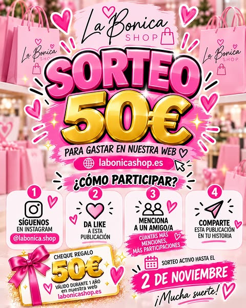 Imagen de 🎉✨ ¡SORTEO EN LA BONICA SHOP! ✨🎉

¿Te apetece ga