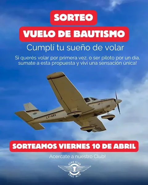 Imagen de ✈️✨ ¡SORTEO ESPECIAL EN EL AEROCLUB CRUZ ALTA! ✨✈