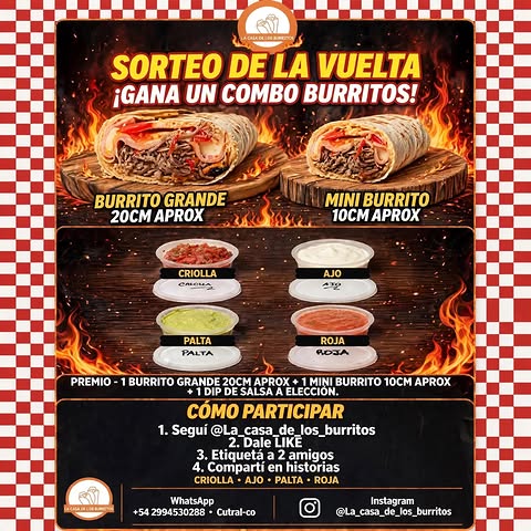 Imagen de 🌯🔥 SORTEO DE LA VUELTA 🔥🌯
 ¡Gana un COMBO DE BU
