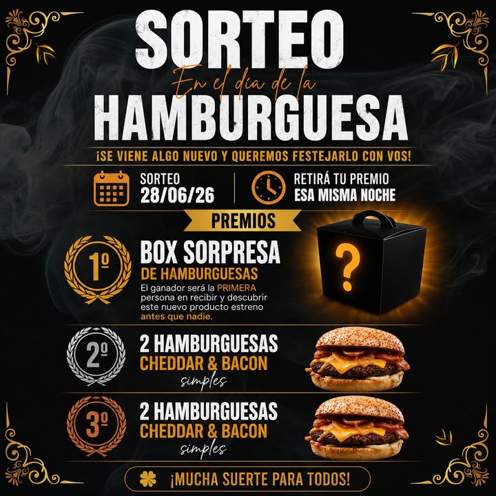 Imagen de 🍔🔥 SORTEO DÍA DE LA HAMBURGUESA 🔥🍔

¡Se viene 