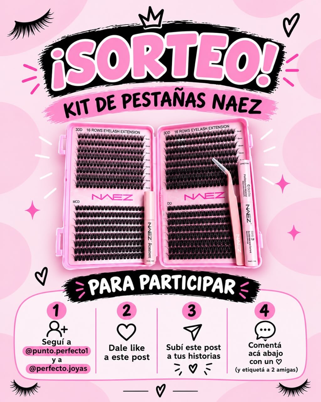 Imagen de 🎁✨ ¡SORTEO KIT DE PESTAÑAS NAEZ! ✨🎁

💗 ¿CÓM