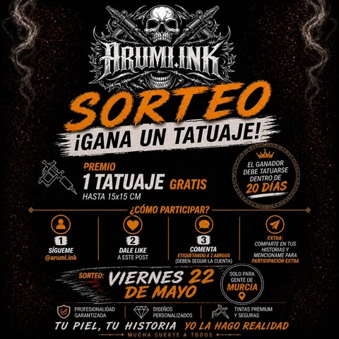 Imagen de 🚨 SORTEO REAL 🚨

 Tatuaje GRATIS (hasta 15x15cm) 💉
