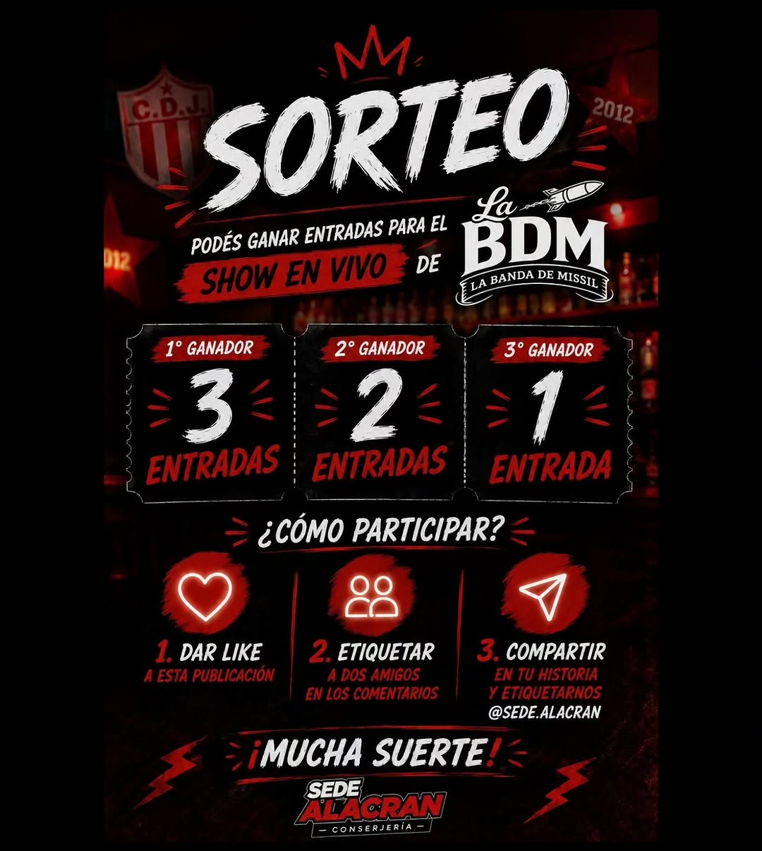 Imagen de 🎟️🔥 ¡SORTEO DE ENTRADAS! 🔥🎟️ JUEVES 10 DE S