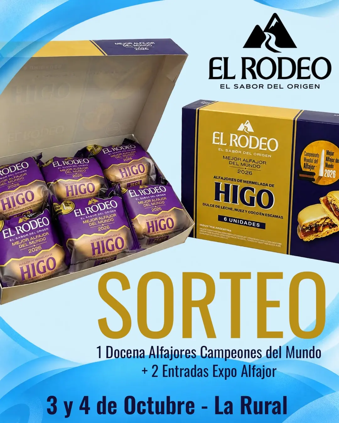 Imagen de SORTEO ALFAJORES EL RODEO + ENTRADAS EXPO ALFAJORES ARGENTIN