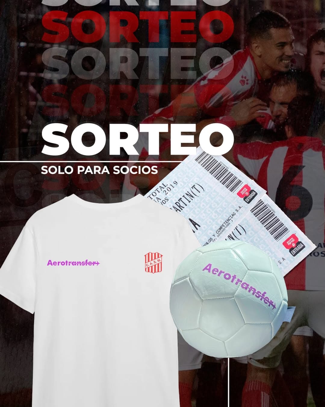 Imagen de SORTEO SOLO PARA SOCIOS

🔴⚪ AEROTRANSFER x SAN MARTÍN 
