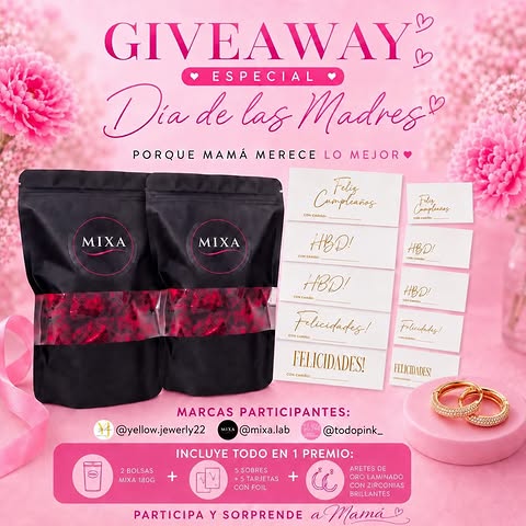 Imagen de 💖 GIVEAWAY ESPECIAL DÍA DE LAS MADRES 💖

✨Porque ma