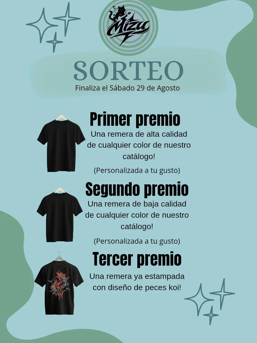 Imagen de Mizu llega con un sorteo imperdible 🔥😎

🥇 1° Premi