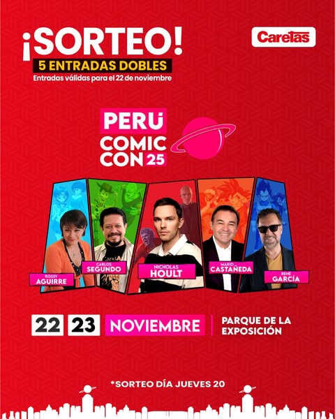 Imagen de 🎉 ¡SORTEO PERÚ COMIC CON 25! 🎉
Gánate una de las 5 