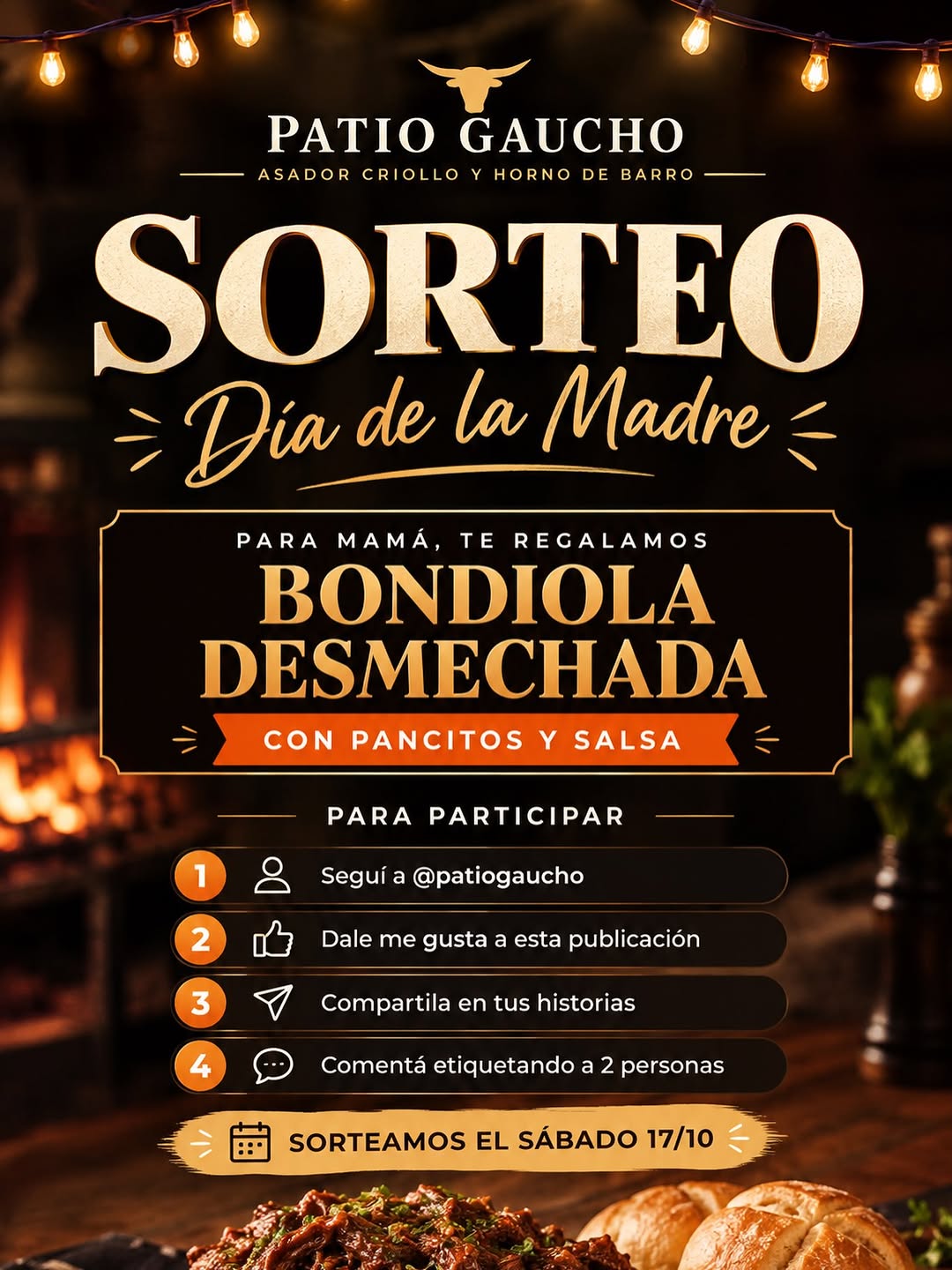 Imagen de 🔥 ¡SORTEO POR EL DÍA DE LA MADRE! 🔥

En Patio Gaucho